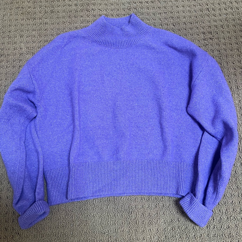 And Other Stories Purple Mockneck Sweater - Size Small